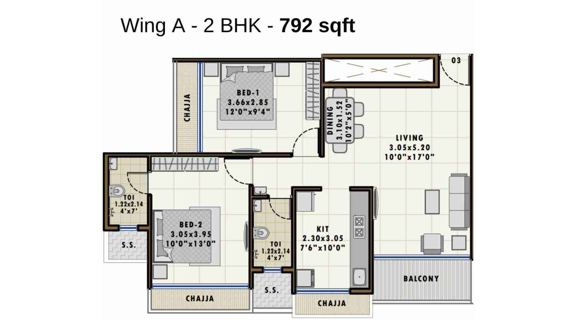 Fornax-Bhoomi-Icon-Floor-Plan-Wing-A-2-BHK-792-sqft (2)
